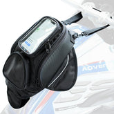 TINGPAI front view of tank bag showing pockets and quick-release buckle for easy access
