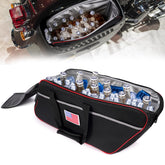 TINGPAI front view of saddlebag cooler showing waterproof exterior and shape