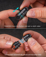 TISUR rotating joint showing 360-degree swivel to prevent key tangling