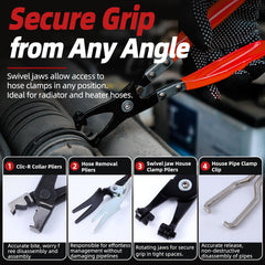 TKDMR hose removal hook and non-marring pliers detail protecting hoses and fittings