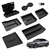 Tlaleikejia front console organizer installed showing tidy compartments and easy access