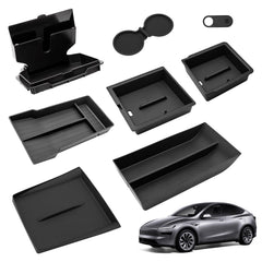 Tlaleikejia front console organizer installed showing tidy compartments and easy access