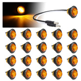 TMH mini amber front view showing bright LEDs and lens for visibility