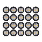 TMH front view clear lens amber LED showing bright indication and durable housing