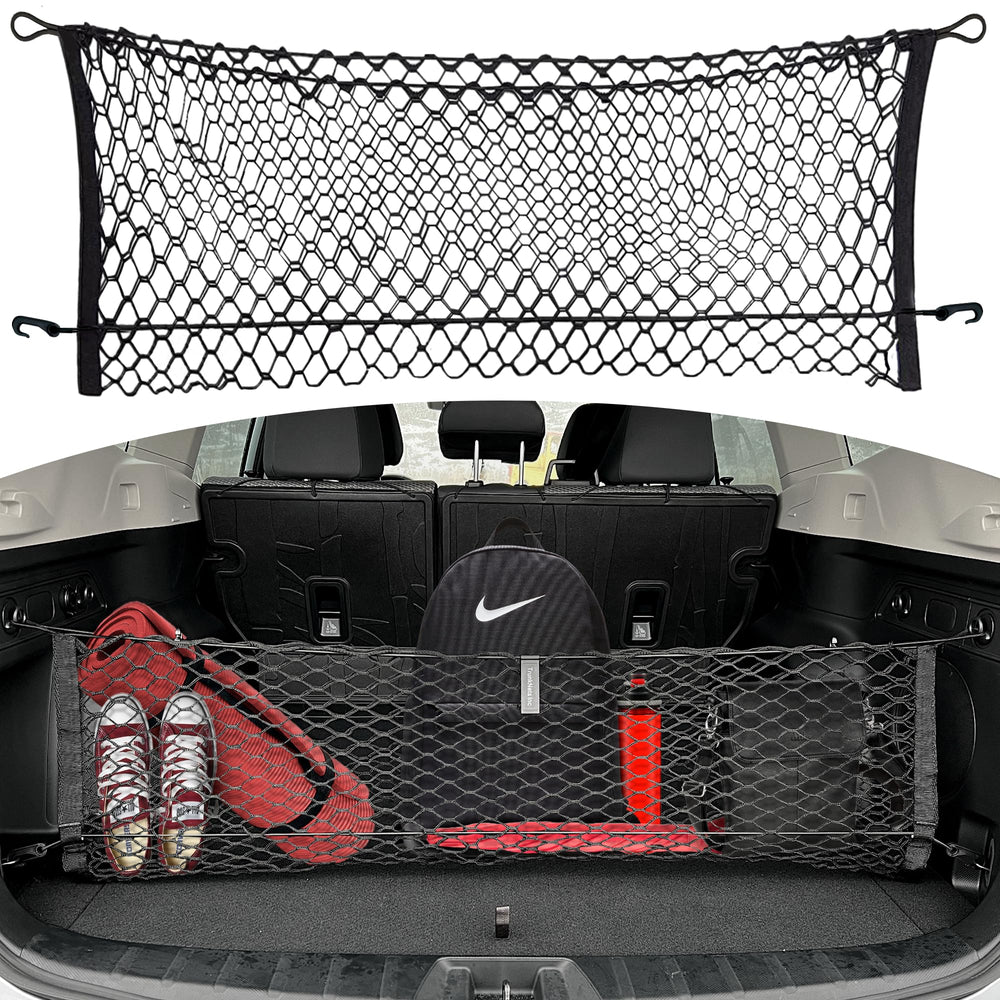 TN TrunkNets front view of packaging showing trunk net and brand — communicates a tidy trunk solution