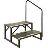 TOCRETOARE front view steps with handrail showing stable entry benefit