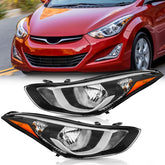 TODO front view of headlight assembly showing crisp lens and OEM fit