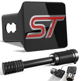 TOEASYTY ST hitch cover front view showing polished logo and finished look
