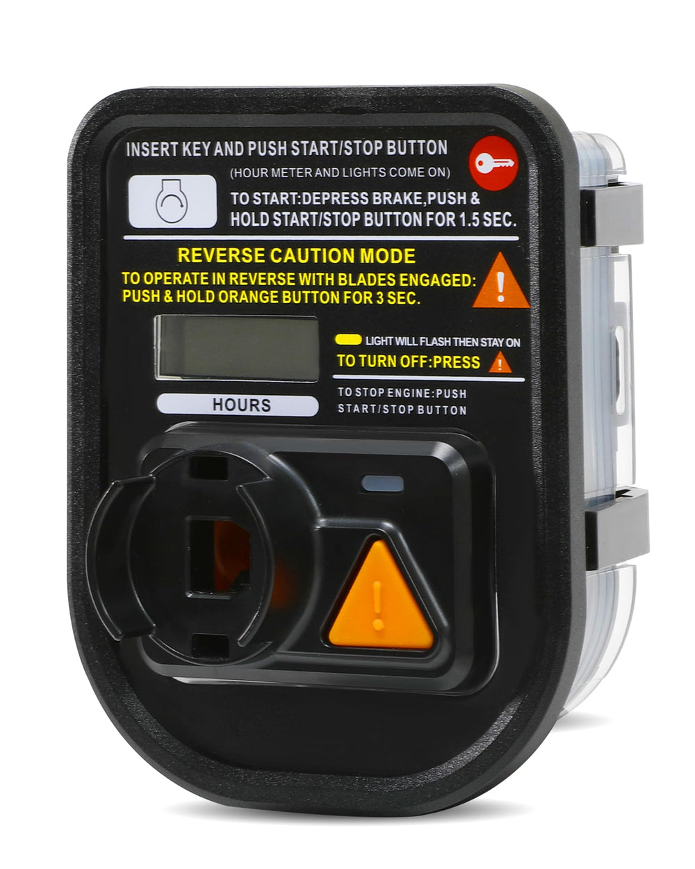 Tofcbye hour service meter module front panel showing clear display for accurate hour tracking
