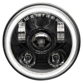 ToKnoMe front view black headlight showing clean beam and modern styling benefit visibility