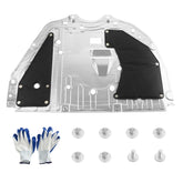TomGoo front view of engine splash shield showing full coverage and protection