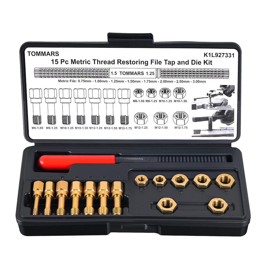 TOMMARS front view of open case showing organized chasers for easy selection