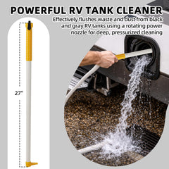 TonGass rotating nozzle close-up highlighting 360-degree spray for full rinse