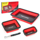 TOOLEAGUE front view of tray set showing compact kit and organization benefit