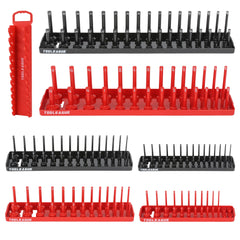 TOOLEAGUE front view of all trays and magnetic wrench holder showing organized layout and durability