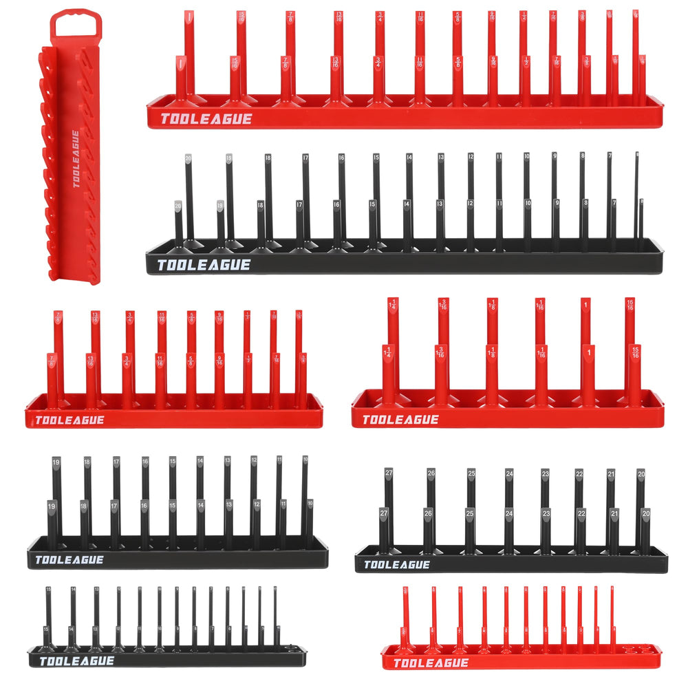 TOOLEAGUE trays top view showing organized sockets for quick access and visibility