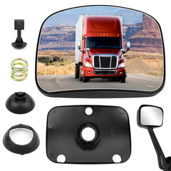 TOP-MAX hood mirror glass front view showing convex shape and fit benefit