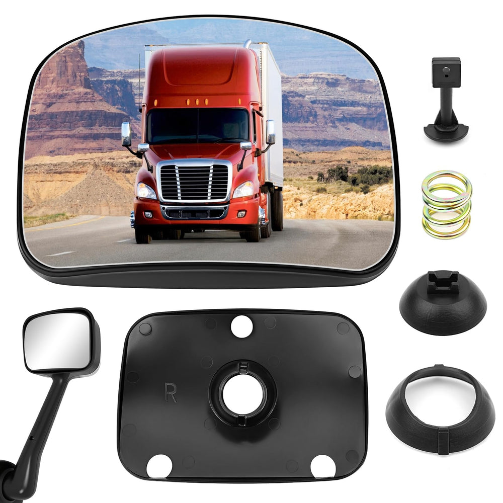 TOP-MAX passenger hood mirror front view showing fit and finish benefits