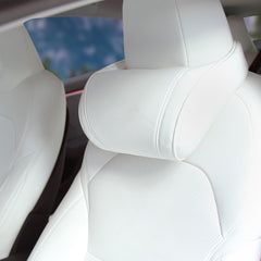 TOPABYTE front view white headrest showing sleek fit and style
