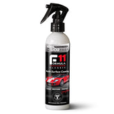 TopCoat F11 front label showing product name and 8 oz size, highlighting clarity