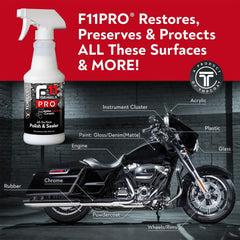 TopCoat F11PRO closeup of liquid texture highlighting smooth, non-abrasive formula benefits