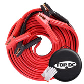 TOPDC front packaging showing 30ft cables and sturdy storage bag benefit: organized portability