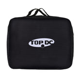 TOPDC front view of zippered jumper cable bag showing neat storage benefit