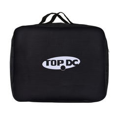 TOPDC front view of zippered jumper cable bag showing neat storage benefit