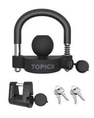 TOPICK front packaging of trailer lock set showing both locks