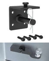 TOPICK front view of hitch holder showing compact profile and secure fit