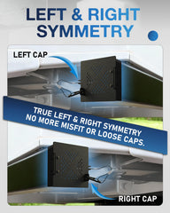 TOPICK side profile cap highlighting sturdy aluminum edge and tight fit