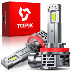 TOPIK front packaging showing H11 H8 H9 bulbs and benefits