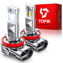 TOPIK front view showing bulbs and packaging, clear product presentation benefit