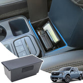 TOPINSTALL console front view showing stealth fit and streamlined benefit