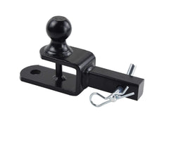 TOPTOW front view mounted in 1-1/4 inch receiver showing compact fit and versatility