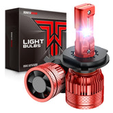 Torchbeam H4 front view showing dual bulbs and bright design for improved road visibility
