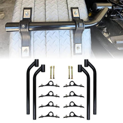 TORQUE front view of black mounting kit showing complete hardware, quick installation benefit