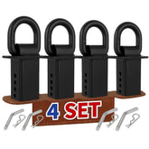 TORVEC front view of 4-pack D rings showing robust design and clear branding benefit