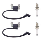 TOTEDELL front view of two ignition coils and two spark plugs showing full kit benefit
