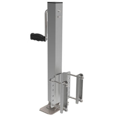 TOWKING close-up of drop leg and locking pin for quick adjustable height