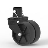 TOWKING front assembly view showing sturdy caster and easy fit benefit