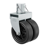 TOWKING front view of dual 6 inch caster showing stable mobility benefit