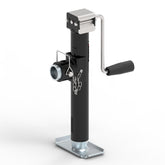 TOWKING front view of pipe-mount jack showing compact stored profile and easy installation benefit