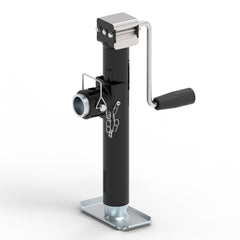 TOWKING front view of pipe-mount jack showing compact stored profile and easy installation benefit