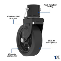TOWKING safety pin locking mechanism for fast, reliable attachment