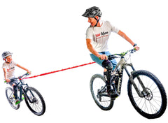 TowWhee stowed on a bike frame demonstrating convenient storage benefit