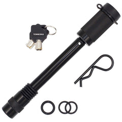 TowWorks front view of hitch lock showing durable construction and secure fit
