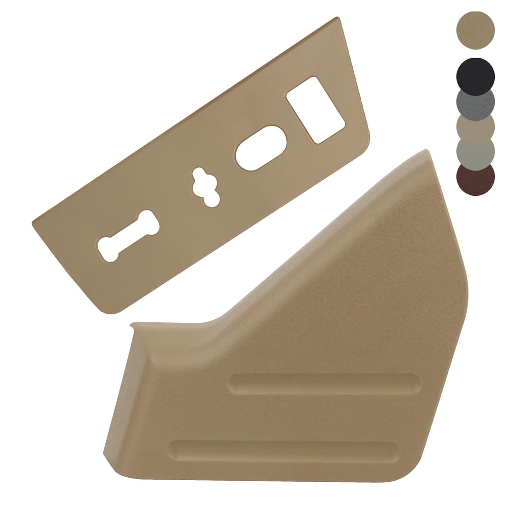 TQPONLY front left seat trim showing clean Adobe finish and restored look