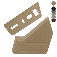 TQPONLY front left seat trim showing clean Adobe finish and restored look