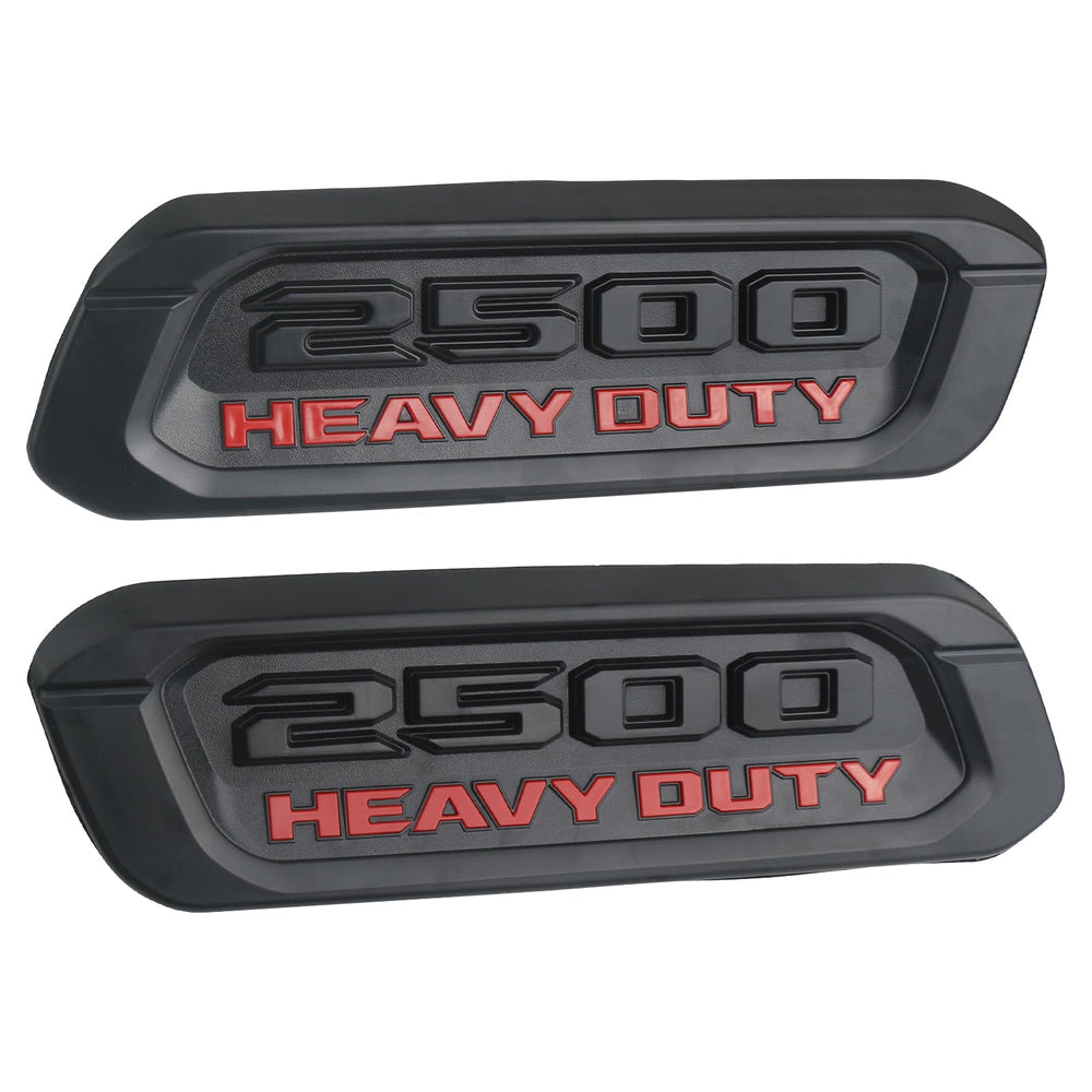 TQPONLY front view of hood emblems showing fitment and finish benefit